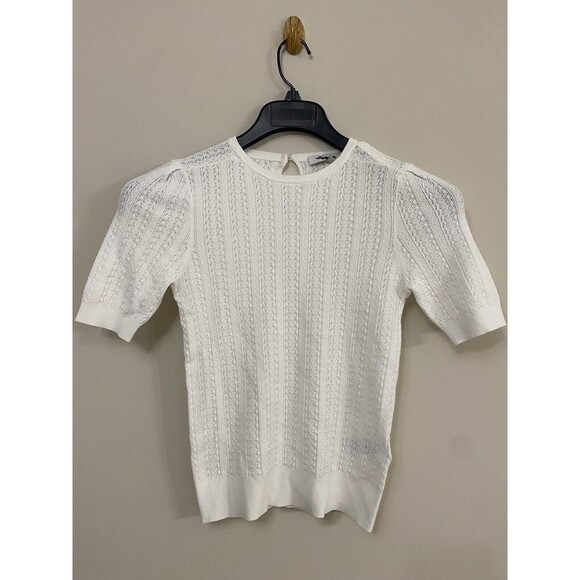 Madewell The Signature Open-Knit Crewneck Sweater Tee NWT Size XS - Picture 3 of 12